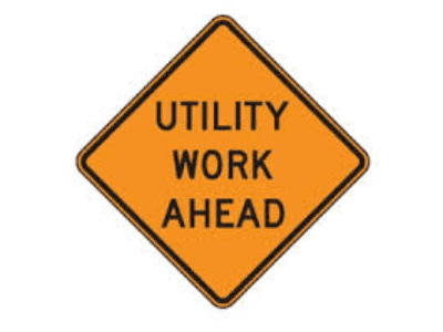 utility work ahead