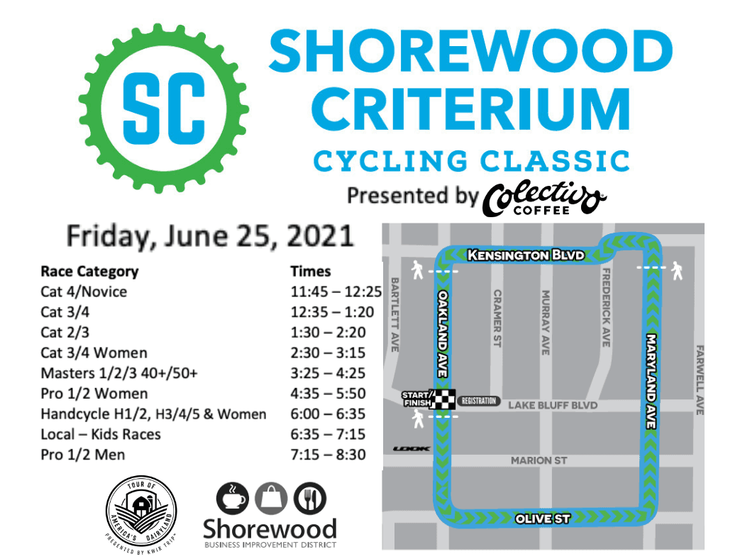 shorewood criterium bike schedule 2021