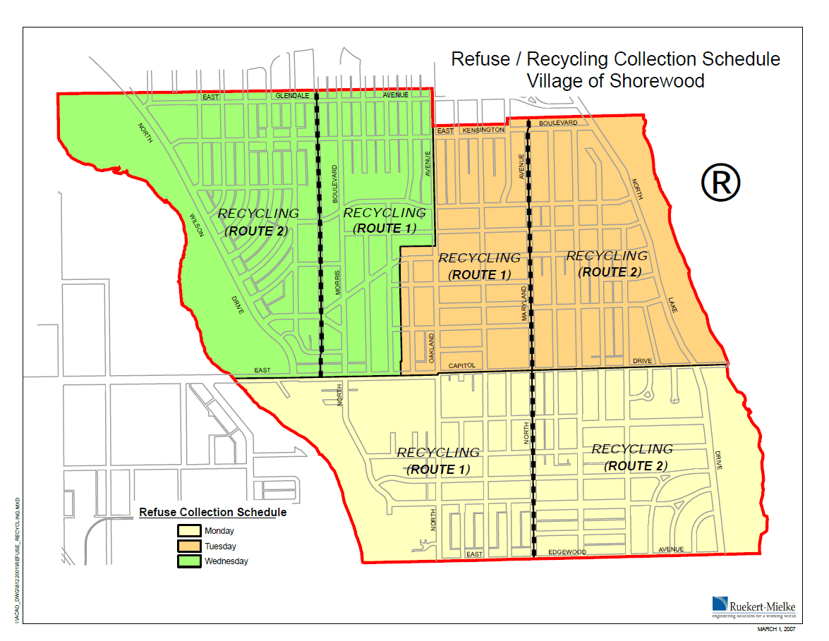 refuse collection map