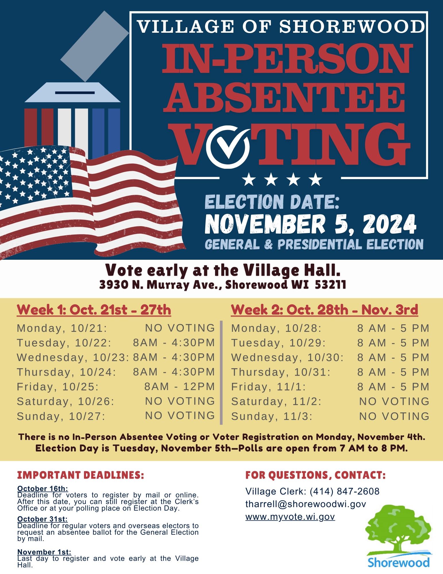 Copy of Red  Blue Illustrative Early Voting Flyer (full)